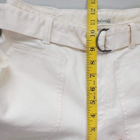 MADEWELL WIDE LEG PANTS UTILITY PATCH POCKET BELTED SIZE 25 Cloud Lining - Picture 6 of 14